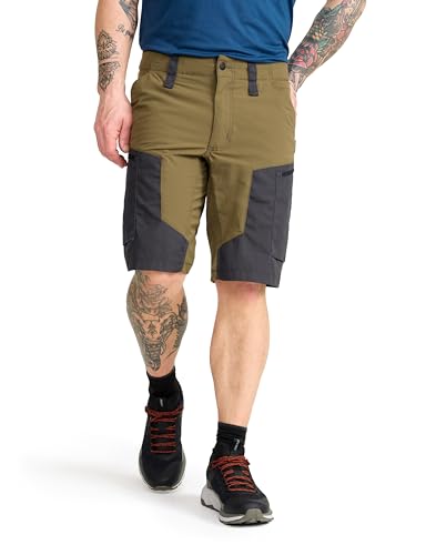 RevolutionRace RVRC GP Shorts für Herren, strapazierfähige und belüftete Wandershorts für alle Outdoor-Aktivitäten, Dark Olive, XL von RevolutionRace