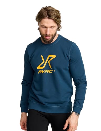 RevolutionRace RVRC Sweatshirt für Herren, Sweatshirt Ohne Kapuze, Pullover Herren, Moonlit Ocean, M von RevolutionRace