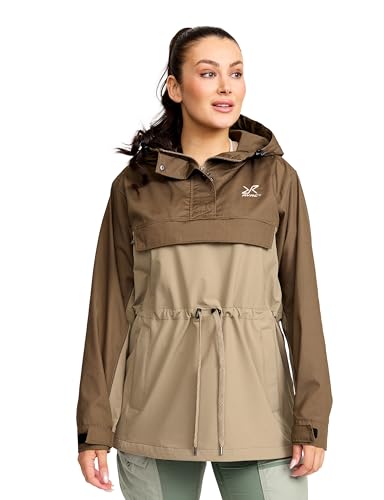 RevolutionRace Rambler Lightweight Anorak für Damen, Übergangsjacke, Leichte Outdoor Damen-Jacken, Brindle/Chocolate Chip, L von RevolutionRace