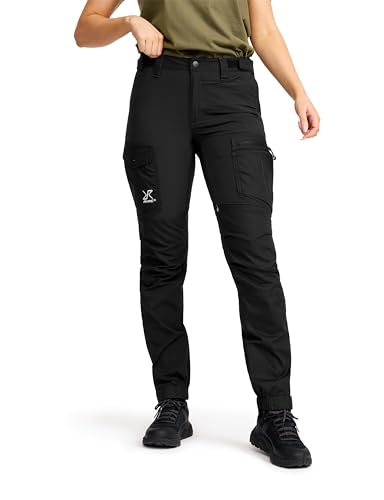 RevolutionRace Rambler Lightweight Pro Pants für Damen, Leichte Outdoor-Hose und Wanderhose für Damen, Black, M von RevolutionRace