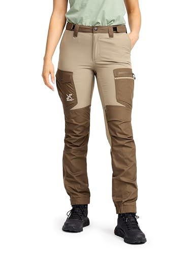 RevolutionRace Rambler Lightweight Pro Pants für Damen, Leichte Outdoor-Hose und Wanderhose für Damen, Brindle/Chocolate Chip, L von RevolutionRace