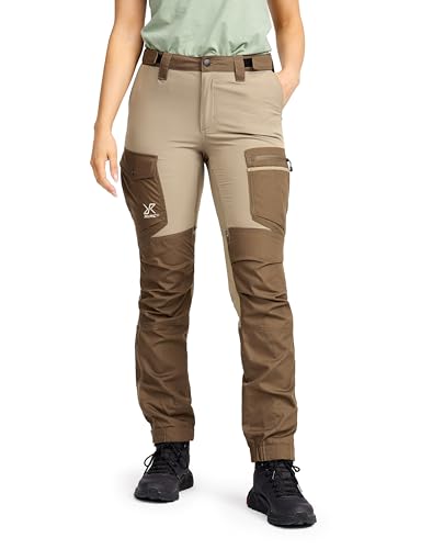 RevolutionRace Rambler Lightweight Pro Pants für Damen, Leichte Outdoor-Hose und Wanderhose für Damen, Brindle/Chocolate Chip, M von RevolutionRace