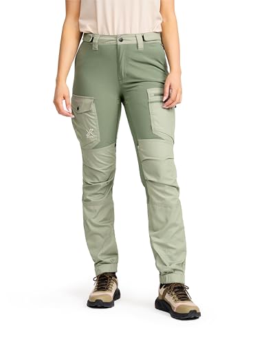 RevolutionRace Rambler Lightweight Pro Pants für Damen, Leichte Outdoor-Hose und Wanderhose für Damen, Iceberg Green/Dusty Green, M von RevolutionRace