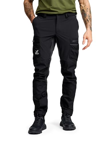 RevolutionRace Rambler Lightweight Pro Pants für Herren, Leichte Outdoor-Hose und Wanderhose für Herren, Black, XXL von RevolutionRace
