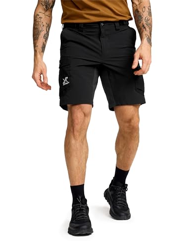 RevolutionRace Rambler Lightweight Pro Shorts für Herren, Leichte Kurze Hose und Wandershorts für Herren, Black, S von RevolutionRace