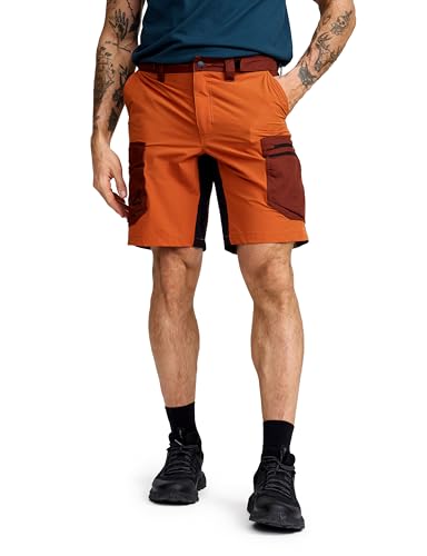 RevolutionRace Rambler Lightweight Pro Shorts für Herren, Leichte Kurze Hose und Wandershorts für Herren, Teracotta Brown/Smoked Paprika, XXL von RevolutionRace