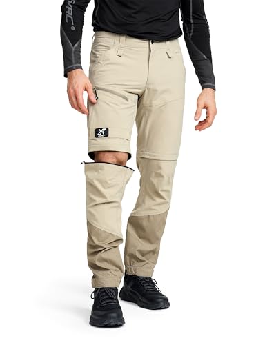RevolutionRace RVRC GP Pro Stretch Zip-Off Pants für Herren, Wandelbare Wanderhosen für Outdoor-Aktivitäten, Aluminium/Brindle, M von RevolutionRace