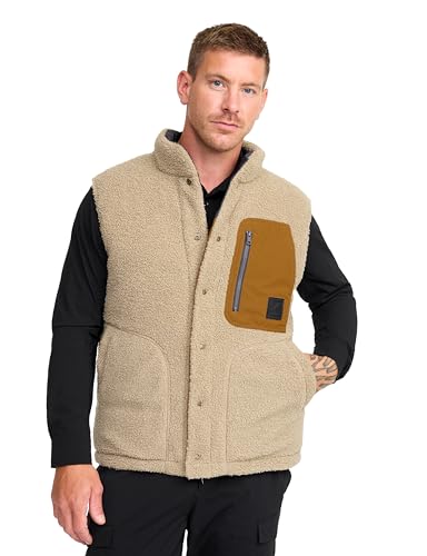 RevolutionRace Rollick Reversible Vest für Herren, 2-in-1-Wendeweste für den täglichen Gebrauch und alle Outdoor-Aktivitäten, Rubber, L von RevolutionRace