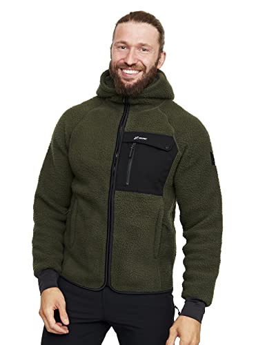 RevolutionRace Sherpa Hoodie für Herren, Outdoor Fleecejacken perfekt für Wanderungen und Outdoor-Abenteuer, Forest Night, M von RevolutionRace