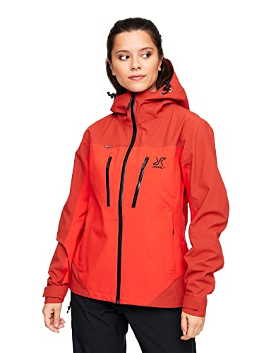 RevolutionRace Silence Proshell Jacket, Damenjacke, belüftete und wasserdichte Jacke für Wanderungen und andere Outdoor-Aktivitäten, Molten Lava, XS von RevolutionRace