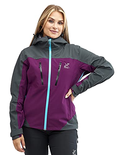 RevolutionRace Silence Proshell Jacket, Damenjacke, belüftete und wasserdichte Jacke für Wanderungen und andere Outdoor-Aktivitäten, Purple Rain, S von RevolutionRace