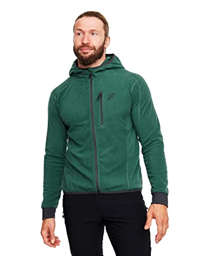 RevolutionRace Trekker Hoodie für Herren, perfekt für Wanderungen und Outdoor-Abenteuer, Sage Green, S von RevolutionRace