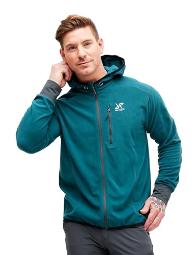 RevolutionRace Trekker Hoodie für Herren, perfekt für Wanderungen und Outdoor-Abenteuer, Teal, 3XL von RevolutionRace