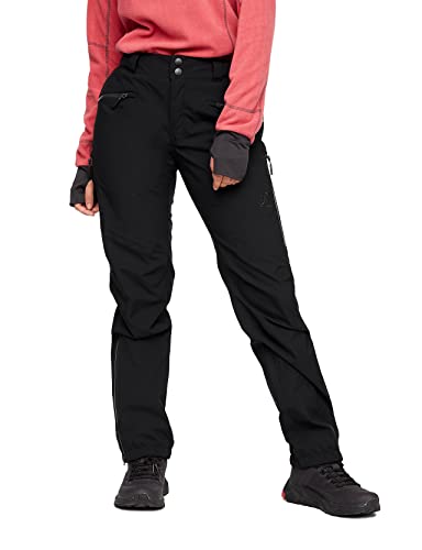 RevolutionRace Wasserdicht Silence Proshell 3L Pants für Damen, Outdoor-Shellhose mit optimaler Bewegungsfreiheit, Black/Anthracite 3.0, M von RevolutionRace