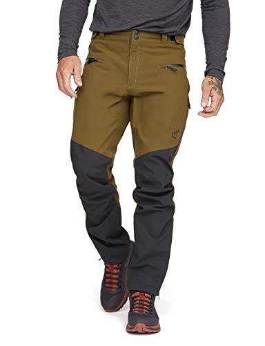 RevolutionRace Wasserdicht Silence Proshell 3L Pants für Herren, Outdoor-Shellhose mit optimaler Bewegungsfreiheit, Dark Olive/Moonless Night 3.0, M von RevolutionRace