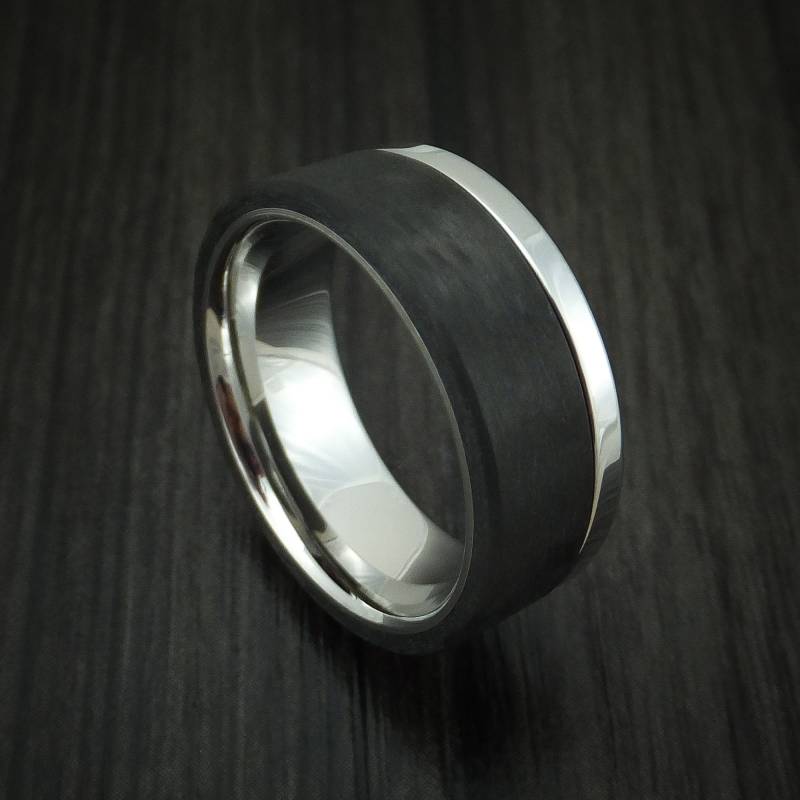 Kobalt Chrom Und Karbonfaser Band Nach Maß von RevolutionRings