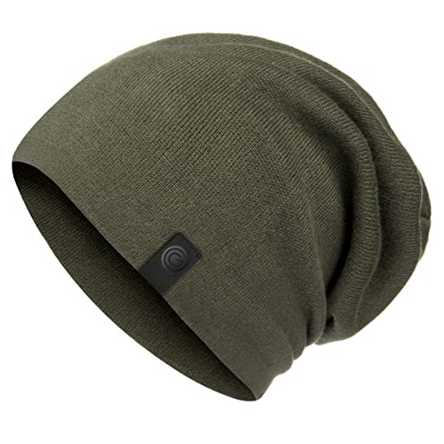 Evony- Warm Slouchy Beanie Hat - Deliciously Soft Daily Beanie in Fine Knit - Army Green One Size von Revony