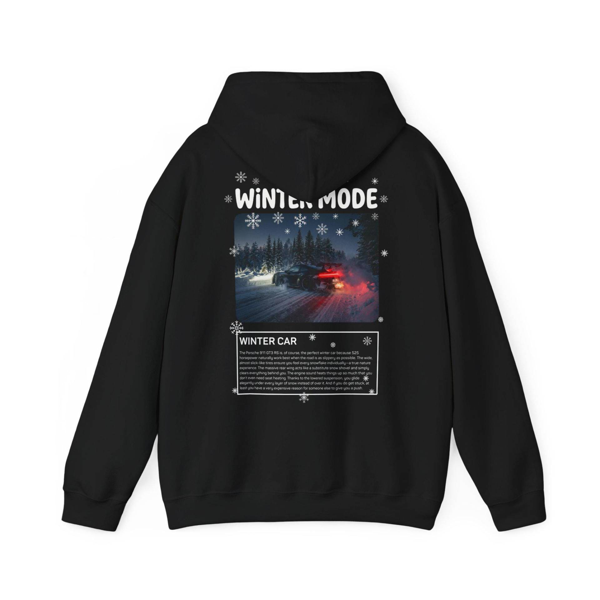 Winter Mode Porsche Gt3 Rs Drifting in Snow Hoodie | Racing Drift Design von RevoraDesign