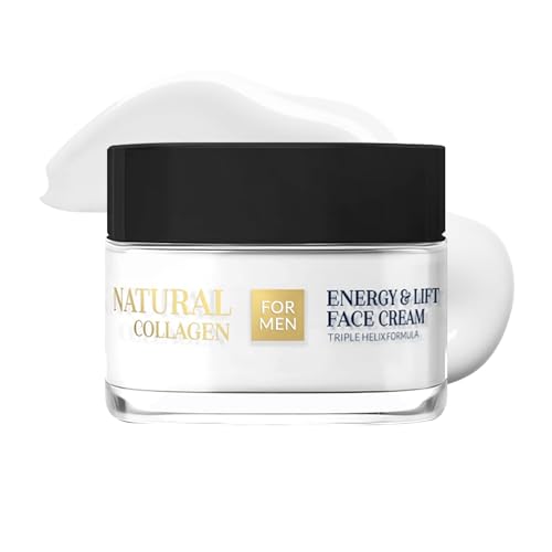 REVOUS - Gesichtscreme Männer mit Kollagen, Sheabutter, Squalan – Gesichtpfelge Feuchtigkeitscreme Herren - Anti Aging - Strafft Intensiv, Glättet Fältchen - Spendet Tiefenwirksam Feuchtigkeit - 50ml von Revous