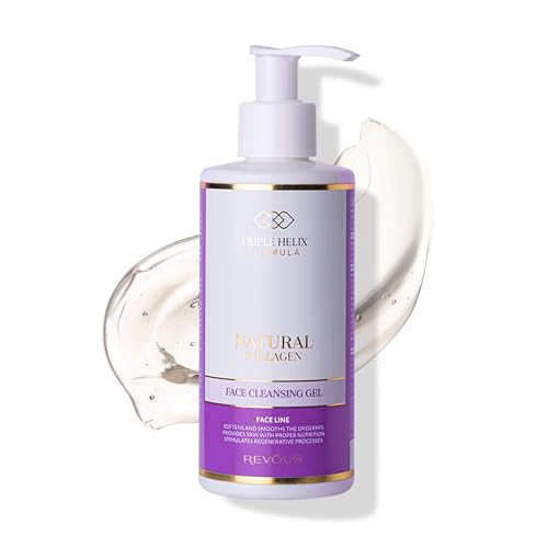 REVOUS - Waschgel Gesicht mit Kollagen, Betain, Squalan – Reinigungsgel Gesichtsreinigung - Face Wash Gesichtsreiniger - Entfernt Unreinheiten und Make-up - Pfeltg die Haut, Regeneriert Stärkt - 200ml von Revous