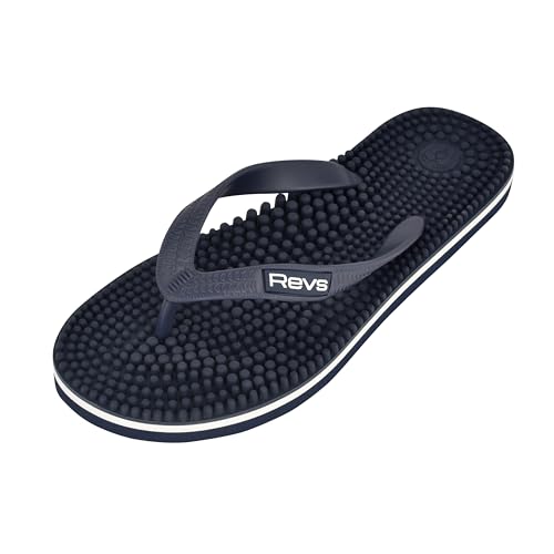 Revs - Lights - Reflexzonen-Massage-Flip-Flops für Männer und Frauen, Mitternachtsblau 42EU von Revs