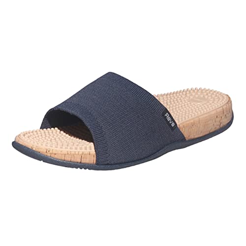 Revs Maree, Premium, Fußreflexzonenmassage, Massage & Akupressur Gestrickte-Slides für Damen, Marineblau 36EU von Revs