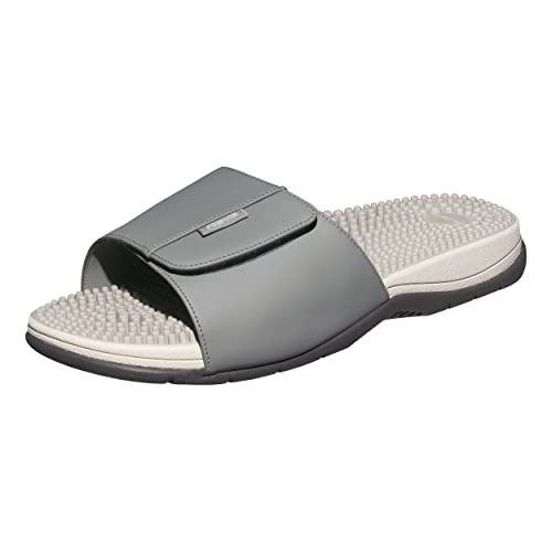 Revs - Ness - Reflexzonenmassage-Sandalen für Herren mit Klettverschluss, Grau 43 EU von Revs