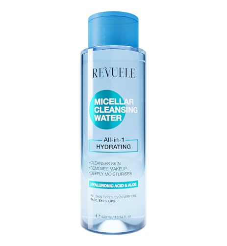 REVUELE MICELLAR CLEANSING WATER ALL-IN-1 HYDRATING Mizellen-Reinigungswasser All-in-1 Feuchtigkeitsspendend 400ml von Revuele