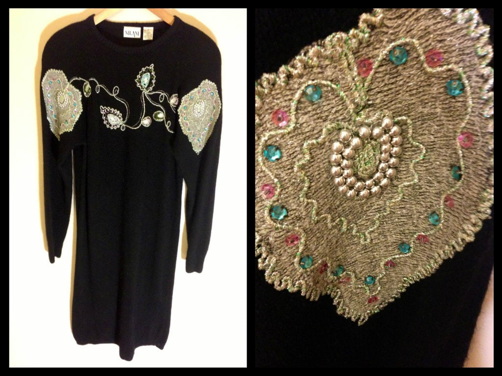 Vintage 80Er Jahre Pullover Kleid Verschönert Vintage 80Er Jahre Pullover Kleid Verschönert von RewindYourMind