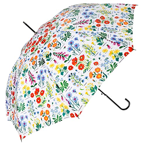 Rex London Regenschirm mit Wildblumen, weiß, Diameter: 101 cm von Rex London