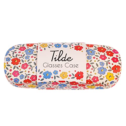 Rex London - Halbhartes Blumiges Retro Brillenetui mit Putztuch 'Flowers Tilde' (Mehrfarbig) von Rex London