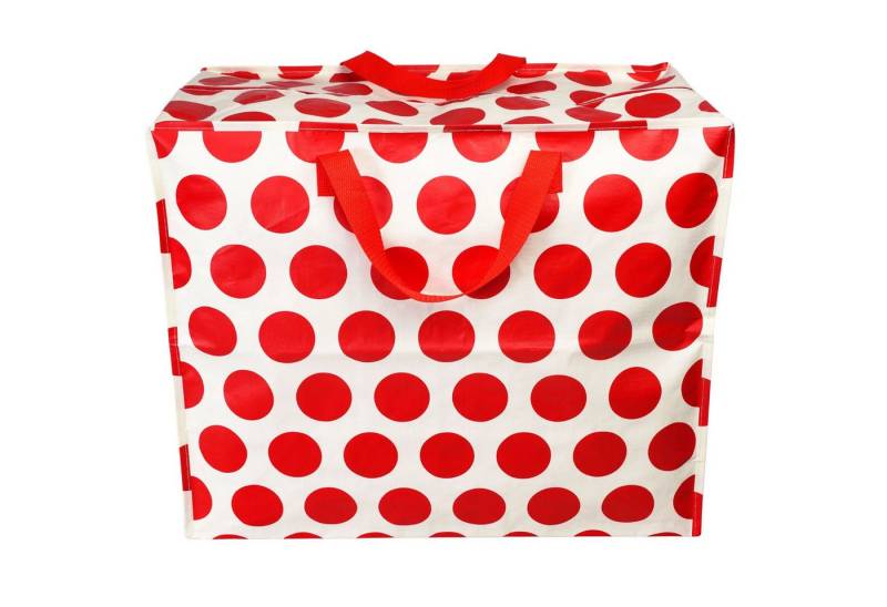 Rex London Tragetasche Rex London Jumbotasche XXL Spotlight Rot auf Weiß Einkaufstasche von Rex London