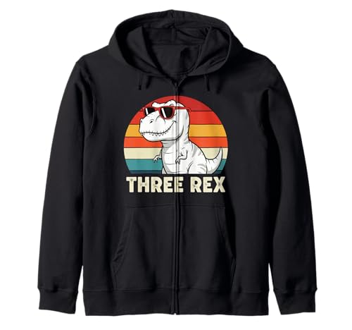 3 Rex Dinosaur 3rd Birthday Boy Girl Three Rex Birthday Kapuzenjacke 3 Rex Dinosaur 3rd Birthday Boy Girl Three Rex Birthday Kapuzenjacke von Rex Three Rex 3rd Birthday Dino Party Fun