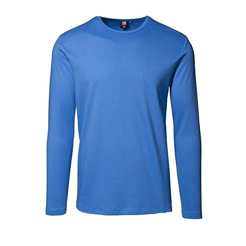 ID Herren Interlock T-Shirt langarm (3XL, azurblau) von ID Identity