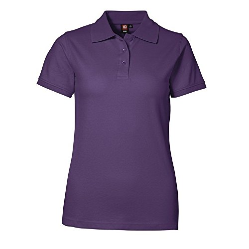 ID Identity Damen PIQUE POLOSHIRT | STRETCH 0527 (XL, lila) von ID Identity