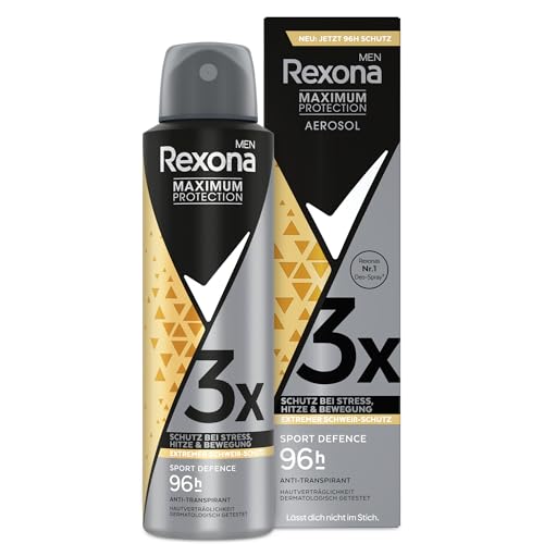 Rexona Men Maximum Protection Deospray Sport Defence Deodorant mit 96 Stunden Schutz vor Schweiß und Körpergeruch 150 ml von Rexona Men