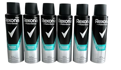 6x Rexona Men MotionSense Deo Spray Stay Fresh Marine Anti-Transpiran 48h 150ml (6er Pack) von Rexona