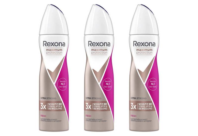 Rexona Bodyspray 3x Rexona Maximum Protection Anti-Transpirant Fresh Spray je150ml 48h von Rexona