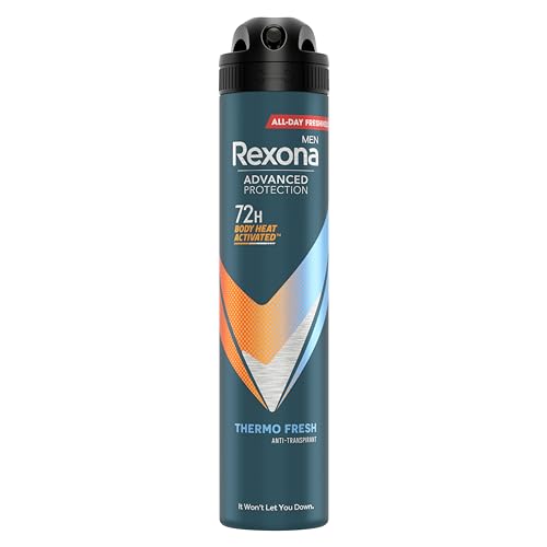 Rexona Men Advanced Protection Deodorant, Anti-Transpirant Spray für Herren, Thermo Fresh, 72 Stunden mit Body Heat Activated Technologie, 200 ml von Rexona