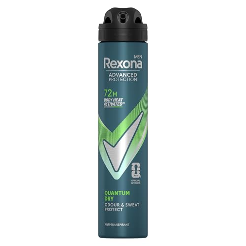 Rexona Men Deosol Quantum Dry Anti-Transpirant mit Body Heat Activated-Technologie, 200 ml von Rexona