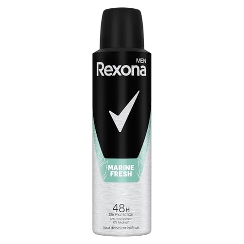 Rexona Men Anti Transpirant Spray Marine Fresh Deospray schützt 48 Stunden gegen Körpergeruch und Achselnässe 150 ml von Rexona