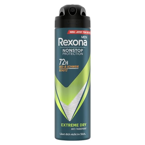 Rexona Men Nonstop Protection Deospray Extreme Dry Anti Transpirant mit 72 Stunden Schutz vor Schweiß und Körpergeruch 150 ml von Rexona