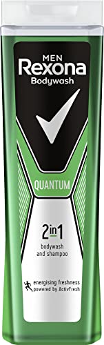 Rexona for Men Duschgel & Shampoo für ein frisches Gefühl Quantum 2-in-1 Aufregende 2-in-1 Duschgel und Shampoo 250 ml von Rexona