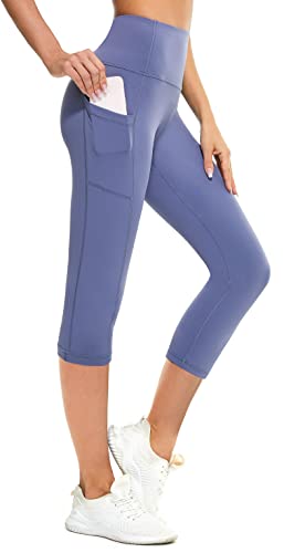 Rexspek Damen Sporthose 3/4 mit Tasche,Blickdicht Leggings Damen Sporthose Jogginghose Damen High Waist Leggins Fitnesshose M von Rexspek