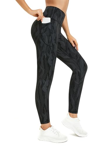 Rexspek Sport Leggings Damen mit Tasche,Blickdicht Leggings Damen Sporthose Jogginghose Damen High Waist Leggins Fitnesshose L von Rexspek