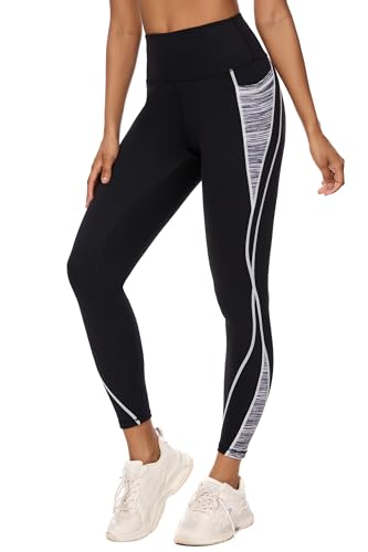 Rexspek Sport Leggings Damen mit Tasche, High Waist Sporthose Lang, Fitnesshose XXL von Rexspek