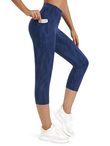 Rexspek Sporthose Damen 3/4 mit Tasche,Blickdicht Leggings Damen Sporthose Jogginghose Damen High Waist Leggins Fitnesshose M von Rexspek