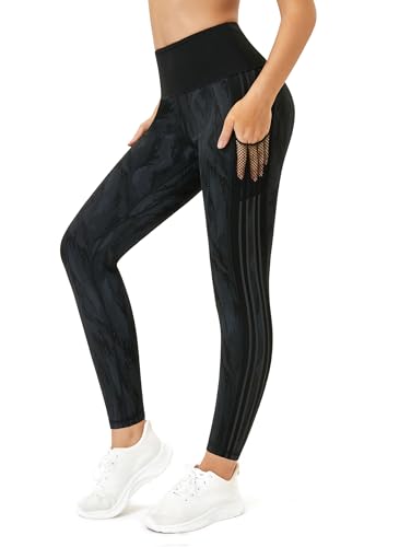 Rexspek Sporthose Damen mit Tasche,Blickdicht Sport Leggings Damen Sporthose Jogginghose Damen Leggins Fitnesshose L von Rexspek