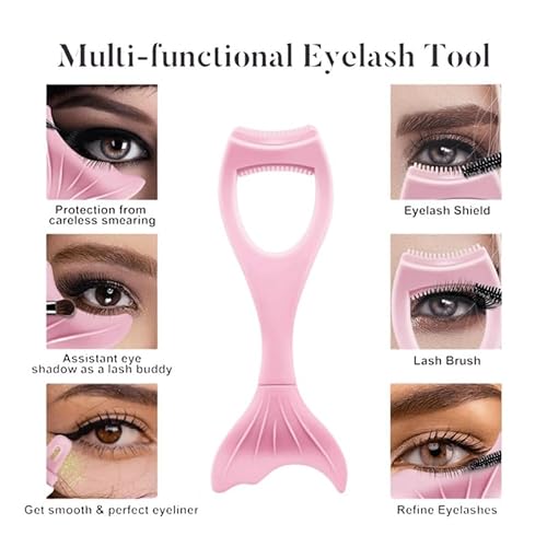 Rfeeuubft -Make-Up-Wimpern-Werkzeug, Silikon-Wimperntusche-Applikator für Ober- und Unterseite, Wimpernschutz, Wiederverwendbares -Make-Up-Werkzeug mit Eyeliner, Langlebig, Einfache Install von Rfeeuubft