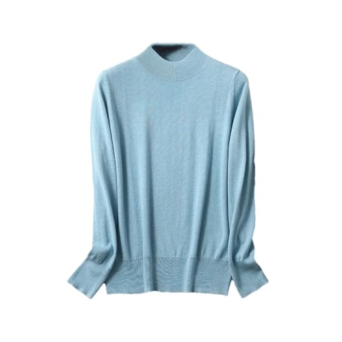 Rfmfkkg Damen-Pullover aus Seide, Kaschmir-Mischgewebe, klassischer Stehkragen, Pullover, Pullover, Tops, blau, XXL Rfmfkkg Damen-Pullover aus Seide, Kaschmir-Mischgewebe, klassischer Stehkragen, Pullover, Pullover, Tops, blau, XXL von Rfmfkkg